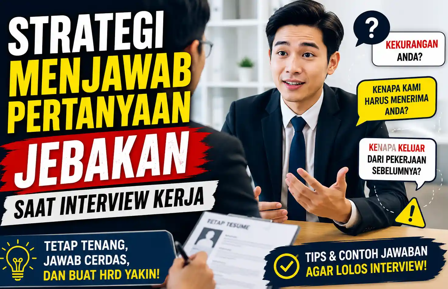Pertanyaan Jebakan Saat Interview Kerja